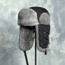 2025 New Winter Hat For Men Real Rabbit Fur Ear Cap Warm Winter Men Hat Fur Beret Russian Hats High Quality to Keep Warm