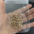 3D奢华锆石星十字美甲金属饰品10颗美人鱼珠美甲首饰 11*18毫米合金美甲水晶宝石装饰