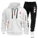 Autumn and winter hot selling men's hooded sweatshirt+casual pants two-piece outdoor multi pocket pullover and sports pants set