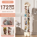 Stuffed Animal Storage Tube Toy With Zipper Vertical Display Organizer Bucket Lid Space Saving Tower For Kids Room Closet