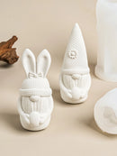 3D Beard Dwarf Easter Egg Silicone Mold Scented Candle Making Supplies Handmade Soap Plaster Ornaments Molds Home Party Decor