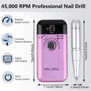 45000RPM Electric Nail Drill Machine Nail File For Manicure Pedicure Salon Rechargeable Sanding Tool