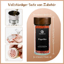 The Apothecary Set | 120ml Glass Spice Jars with Acacia Wood Lids, 12/24-Piece