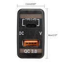The Quicksilver Port | 36W Dual USB-C & USB-A Fast Vehicle Charger