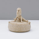 Cross-border new product Moai ashtray Easter Island giant stone statue ashtray for cigarette Yoga ashtray with lid Smoking Acces