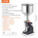 SucceBuy 5-50/100ml A02 Pneumatic/Manual Paste Liquid Filling Machine Bottle Liquid Filler Pedal for Water Juice Cosmetic Milk