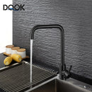 DQOK Silhouette Kitchen Mixer | Matte Black Stainless Steel Faucet