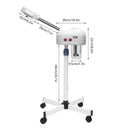 750ml Ozone Facial Steamer Height Adjustable Sprayer 360° Rotatable Movable Skin Care Equipment for Salon Beauty Spa White/Black
