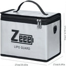 Zeee Lipo Safe Bag Battery Fireproof Bag Large Capacity Pouch for Storage Guard Charging 10 Cell Adjustable Battery Safe Bag