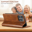 For iPhone 15 Pro Max Wallet Case PU Leather Magnetic Flip Case with Card Holders Stand TPU Inner Shell Cover for iPhone 15 Plus