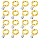 20 Pack String Fairy Lights 20Led 2M Silver Copper Wire Battery Powered Decorations Lights For Wedding Party Christmas Decor