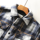 Autumn Winter Men's Fleece Linend Warm Shirt Jackets Thickened Long Sleeve Flannel Checked Shirts Vintage Casual Men Shirt Coats
