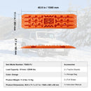 SucceBuy 10TON Traction Boards with PP Recovery Boards for Off-road Vehicles/Cars/Pickups/SUVs/RVs Pair Tire Traction Mats