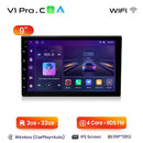 Junsun 7 9 10英寸通用CarPlay Android Auto车载收音机，适用于大众菲亚特雷诺日产现代GPS多媒体自动收音机立体声