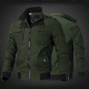 New Men's Casual Jacket Fashion Windbreaker Jacket Coat Autumn Street Fashion Solid Cotton Jacket High Street Motorcycle Jackets