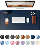 Large Size Leather Desk Pad Protector, Office Desk Mat, Large Mouse Pad, Non-Slip PU Leather Desk Blotter, Laptop Desk Pad