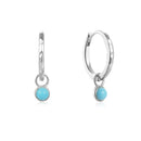 ROXI 925 Sterling Silver Turquoise Pendant Drop Earrings For Women Light Luxury Mother's Valentine's Day Gift Charm Fine Earring