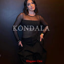 KONDALA Trendy Sexy Sheer Bodysuit Long Sleeve Bodysuit Fashion 2026 Spring Summer Party Holiday Date See-Through Lady Tops