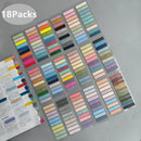 18Packs 3600 Sheets Transparent Sticky Notes Self-Adhesive BookMarker Annotation Reading Book Clear Tab Kawaii Cute Stationery