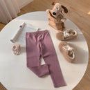 Children Cotton Leggings Girls Spring/Fall Pants Korean Solid Kids Fitting Long Pant Stretchy Tights Trousers Baby Bottoms Cloth
