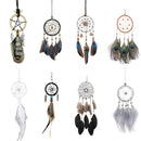 Mini Dream Catcher Car Pure White Feather Wind Chimes Wall Hanging Decor Romantic Home Ornament