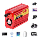 2000W车载逆变器12V DC转110V/220V 60HZ AC转换器带双USB快速车载充电器适配器（红色）