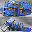 Rivet PU  Leather men's belt Fashion alloy belts Buckle luxury brand jeans belts for men business belt female belt