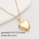 DIY Necklace Photo Picture Locket Necklace New Valentine's Day Openable Floral Heart Necklace Heart Locket Necklace
