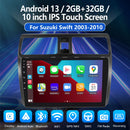 ESSGOO 10" 2DIN Android 13 Carplay Car Stereo Radio For Suzuki Swift 2003-2010 GPS Navigation FM WiFi BT RDS Multimedia Player ﻿