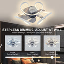 Smart Ceiling Fan with LED Lights for Bedroom Ceiling Fan (Repeated Unnecessarily) with Remote Control & App Control for Dining