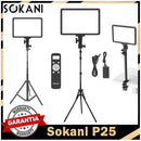 Sokani P25 可调光LED补光灯面板 电竞直播 摄影棚 视频通话 Zoom会议灯