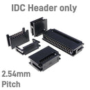 IDC型卡边连接器插槽 2.54毫米间距 10 14 16 20 24 26 30 34 40 50 60 64针PCB插座 带20厘米扁平电缆 1.27毫米
