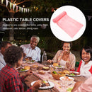 Roll/20pcs 180/200cm Disposable Tablecloth Plastic Thin Film Table Covers Dinner Cloth Table Decor