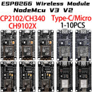 Wireless Module CH340/CP2102/CH9102X NodeMcu V3 V2 Lua WIFI Internet of Things Development Board Based ESP8266 ESP-12E