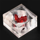 PC Water Cooling Flow Meter 3 Impeller G1/4 Thread Acrylic Flowmeter Indicator for Computer Water Cooling System Accessories