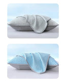 1-4PCS 48x74cm Ice Bean Pillowcase Summer Cooling Solid Color Cool Touch Fabric Washable for Air Conditioning Room