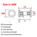 2套M4刀螺丝铆钉，用于DIY工具材料刀柄固定梅花型家具加工螺丝