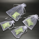 50pcs 7x9 9x12 10x15 11x16 13x18 15x20 17x23cm White Organza Bags Wedding Birthday Party Candy Box Chocolate Packing Gift Bags