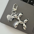 The Koonsian | Faceted Flower-Embedded Acrylic Balloon Dog Keychain
