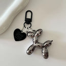 The Koonsian | Faceted Flower-Embedded Acrylic Balloon Dog Keychain