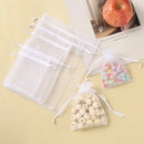 1-200pcs Organza Drawstring Pouches, Gift Bags Candy Jewelry Party Wedding Favor Bags Gift for Christmas Candy Wedding Birthday