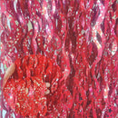 Tinsel Foil Fringe Curtain Red Gold Foil Fringe Backdrop Wall Curtains for Baby Shower Wedding Ocean Christmas Party Decorations