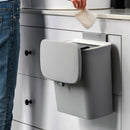 【Lifeideas】Door Hanging Trash Can Kitchen Bathroom Toilet Waste Storage with Inner Barrel Wall Mounted Garbage Rubbish Bin