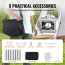 The Trail Hearth | 80-Inch Stainless Steel Camping Tent Stove with Chimney Kit