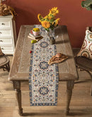 Retro Ethnic Persian Style Linen Table Runner Dresser Scarf Decor Reusable Kitchen Dining Table Runner Holiday Party Decorations