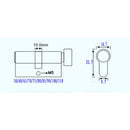 Door Cylinder 55 60 65 70 75 80 85 90mm Security Copper Lock Cylinder Interior Bedroom Living Handle Brass Key Locking