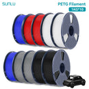 SUNLU 10公斤 PETG/ABS 耗材 10卷 3D打印线材 1公斤/卷 1.75毫米 100% 线材整齐排列 适用于欧美地区3D打印