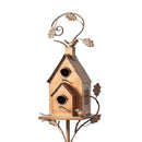 Birdhouse Garden Stakes Metal Bird House with Pole Bird Houses for Outside with Pole for Outdoor Garden Yard Decoration