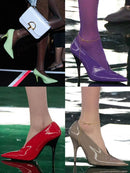 2025 Women's Summer New High Heel Sandals, Pointed Sexy Party Banquet, European and American Large Hollow Sandals