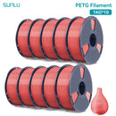 SUNLU 10公斤 PETG/ABS 耗材 10卷 3D打印线材 1公斤/卷 1.75毫米 100% 线材整齐排列 适用于欧美地区3D打印